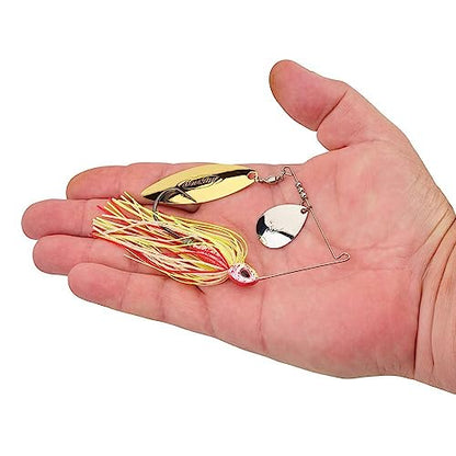 Berkley Power Blade Compact Fishing Spinnerbaits - color: Hot Slaw/Silver + Gold, size: 3/4 oz - Colorado Willow