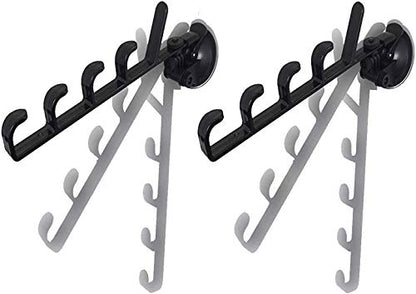 Adjustable Fishing Pole Rack & Holder - Vehicle & Boat Storage for Car, Truck, SUV & RV - Suction Cup Mounted - No Rods Included - 1 Pair