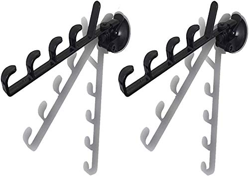 Adjustable Fishing Pole Rack & Holder - Vehicle & Boat Storage for Car, Truck, SUV & RV - Suction Cup Mounted - No Rods Included - 1 Pair