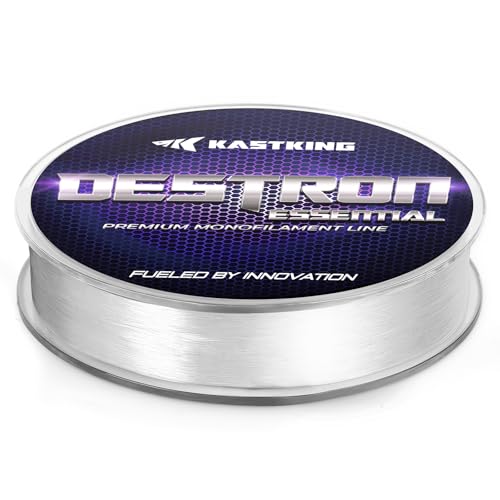 KastKing Destron Essential Monofilament Fishing Line, Advanced Polymer Coating for High Abrasion Resistance, Super Smooth, High Strength, Low Memory Mono Line, Fresh and Saltwater Fishing - color: Ghost Clear, size: 10LB(300 Yds)