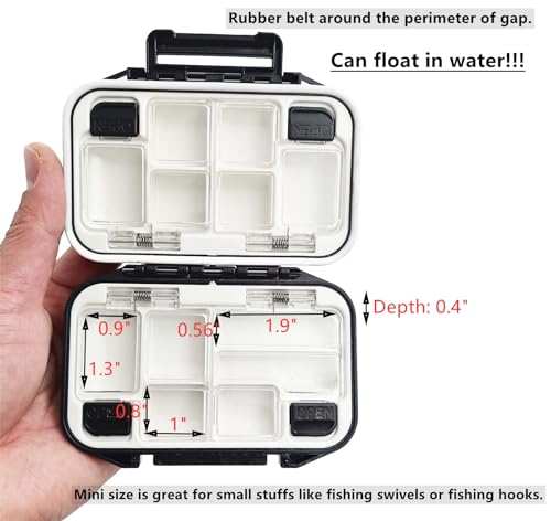 Waterproof Fishing Lure Box Spoon Hooks Baits Storage Tackle Box Containers for Casting Fishing Fly Fishing,Large/Medium/Small Lure Case - color: Black-Small