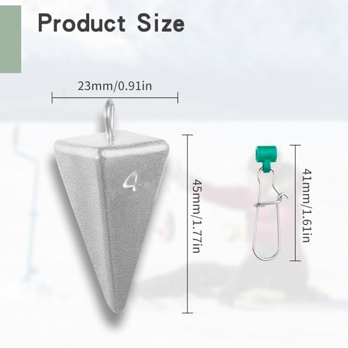 Pyramid Sinkers -18 Pieces - Tangle-Free Saltwater Surf Fishing Weights with 2PCS Sinker Slider for Ocean, Beach, Pier Fishing Gear Tackle - style: 18pcs-4oz