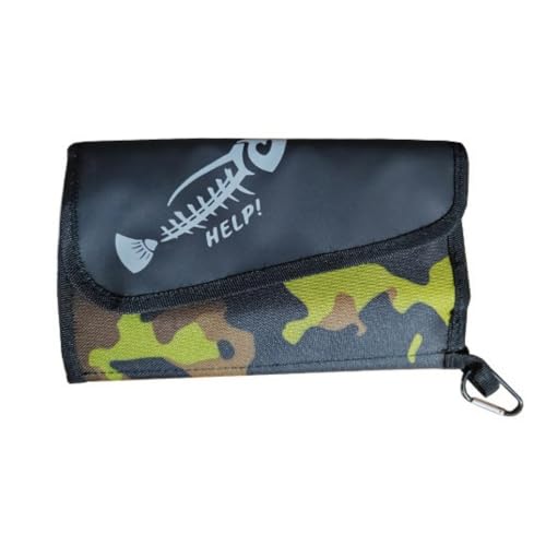 Fishing Bait Storage Bag with PVC Inner Bags Fishing Lure Baits Tackle Binder Organizer for Lures and Accessories - style: Camouflage green