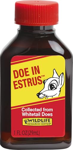 Wildlife Research Center Doe in Estrus, Powerful Sexual Attractor for Whitetail Bucks, Doe Urine Scent Lure with Estrus Secretions – 4 FL OZ - color: Red