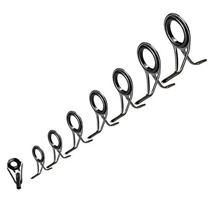 QualyQualy Fishing Rod Repair Kit - Tip Guide Replacement - Stainless Steel Ceramic Ring - 6pcs/7pcs/30pcs - color: C - Rod Guides 7pcs