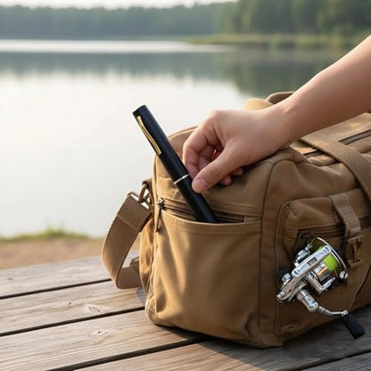 Mini Telescopic Fishing Rod and Reel Combo-Portable Pen-Style Kit with Spinning Reel, Perfect for Travel, Backpacking, and Beginner Anglers; Compact and Easy to Carry. | Portable Pen-Style Kit, Spinning Reel, Perfect for Travel, Backpacking, and Beginner