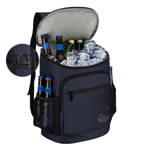 Mossy Oak MLF Fishing Cooler Backpack - Major League Insulated Leak Proof Beverage Coolers Bag - color: Navy