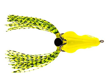 Scum Frog Scumdog Topwater Bass Fishing Hollow Body Frog Lure with Weedless Hooks - color: Chartreuse, size: 5/8 oz