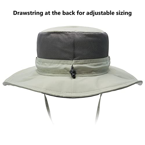 BASSDASH UPF 50+ Sun Fishing Hat Water Resistant with Detachable Neck Flap - color: Pea Green