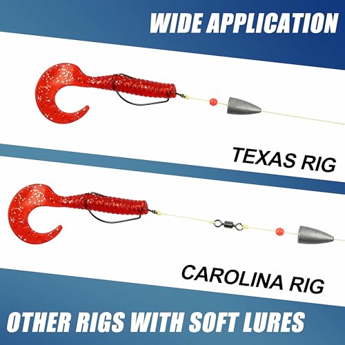 Bullet Fishing Weights Sinkers, 29/83pcs Worm Weights Fishing Sinkers Assortment Slip Sinker Weights for Bass Fishing Carolina Rig Texas Rig Saltwater Freshwater - style: 83pcs-unpainted