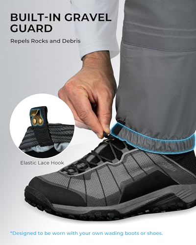 KastKing RiverWalker Hip Waders, Breathable Waterproof Stockingfoot Hip Waders with 4mm Neoprene Booties, Fishing Waders - size: Large