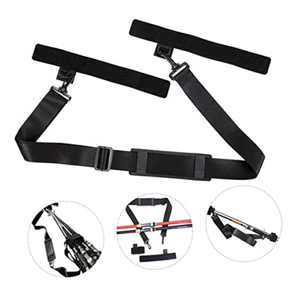 Kisangel 1set Fishing Rod Sling Strap Comfortable Fishing Rod Carrier Lightweight and Shoulder Band for All Heights