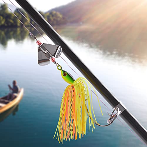 Spinnerbait Fishing Lures Kit - 6/12pcs Bass Fishing Buzzbait Lures Spinner Baits for Bass Trout Pike Salmon Multicolor Swimbait Buzz Bait Metal Spinner baits Swim Jigs Freshwater Saltwater - color: Style A-12pcs