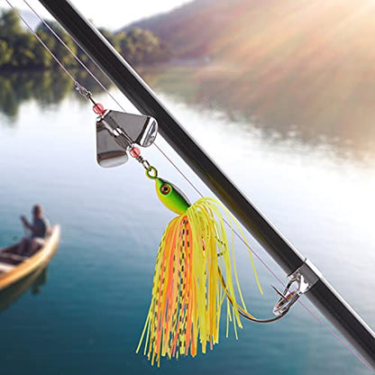 Spinnerbait Fishing Lures Kit - 6/12pcs Bass Fishing Buzzbait Lures Spinner Baits for Bass Trout Pike Salmon Multicolor Swimbait Buzz Bait Metal Spinner baits Swim Jigs Freshwater Saltwater - color: Style A-12pcs