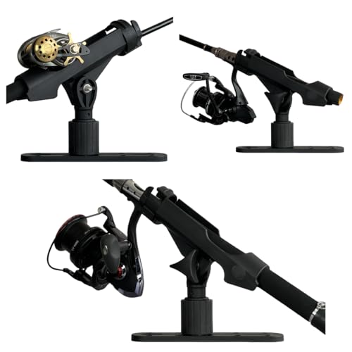 2 Pack Fishing Rod Holder with Track Mount Universal T-Shaped Screw Mounted on Rail for Kayak, Canoe, Fishing Boat - color: 2Pack Rod Holder with Rail