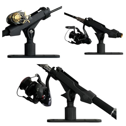 2 Pack Fishing Rod Holder with Track Mount Universal T-Shaped Screw Mounted on Rail for Kayak, Canoe, Fishing Boat - color: 2Pack Rod Holder with Rail