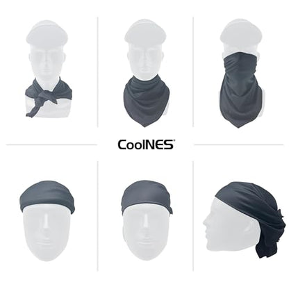 CoolNES - Cooling Bandana Adjustable Cools Instantly When Wet UPF 50 - color: Black