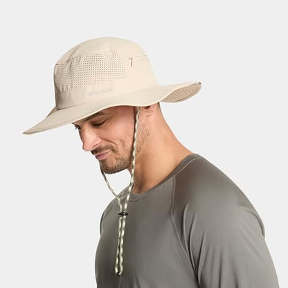 MISSION Cooling Anywhere Boonie Hat - Unisex Wide-Brim Hat for Men & Women - Cools Up to 2 Hours - UPF 50 Sun Protection - color: Oatmeal
