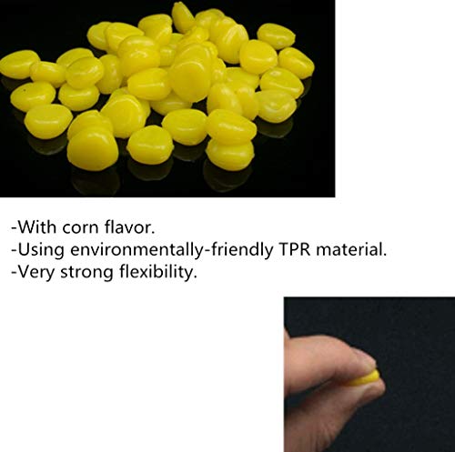 150Pcs Fake Corn Floating Soft Baits Simulation Carp Fishing Lures Floating Baits with Nice Scent - color: Yellow(Floating)