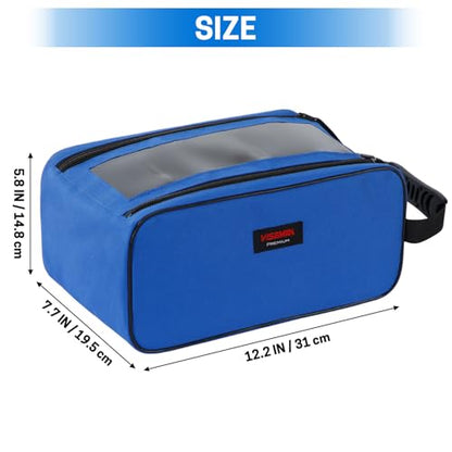 VISEMAN Fishing Tackle Bag, Waterproof Bait Storage Bag, Tackle Organizer | Fishing Bait Bag with Transparent Window for Crappie and Bass Fishing - color: Blue