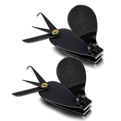 VBESTLIFE Pack of 2 Fishing Nippers, Stainless Steel Line Cutter with Built-in Hook Remover and Knife Blade, Large Grip Thumb Bar for Anglers Fishing Enthusiasts and Outdoor Activities