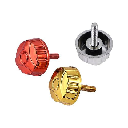 Pokinge 6 Pair Fishing Reel Handle Screw Caps Replacement Fishing Spinning Reels Screw Nut Colorful Power Handle Grip Fishing Tackle Accessories(Colourful)