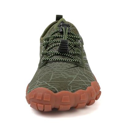 UBFEN Water Shoes for Men Women Quick Dry Swim Aqua Socks | Lightweight Barefoot-style Fit, Rubber Sole, Hiking, Fishing, Kayaking, Beach, Pool, Boating, Diving And Water-to-land Wear - color: Green, size: 12 Women/10 Men
