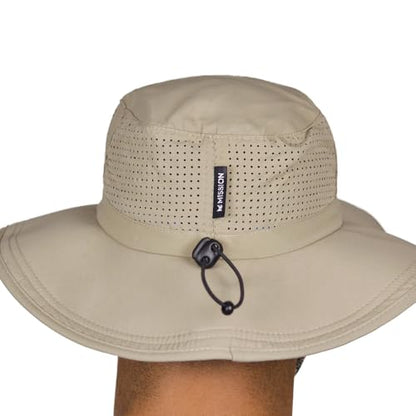 MISSION Cooling UPF Boonie Hat - Unisex Sun Hat for Hiking, Beach & Fishing - Sweat & Water Activated Technology - color: Khaki