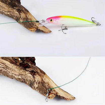 Steel Fishing Leader Wire with Swivel, Bite-Resistant Anti-Bite Trace for Freshwater and Saltwater, Heavy-Duty Fishing Tackle Accessories - size: 7.9IN