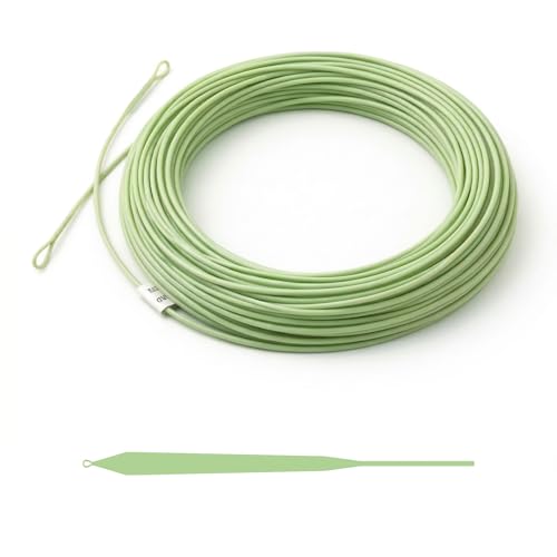 Aventik Trout Trout Boost Single Hand Spey Floating Fly Fishing Line Freshwater Fishing Smooth Accurate Casting Easy Roll Casting 100FT with Welded Loops - color: Green2 Trout Premier, size: 6F