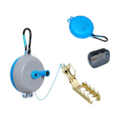 Lures Device Hard Baits Equipment with 30M Line Fishing Retrievers Savers Accessories Hard Equipment with Line - color: blue gray
