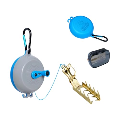 Professional Fishing Baits Hard Equipment with 30m Line for Lures Saver Fishing Retrievers Savers - color: blue gray