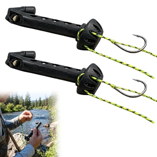 2 Pack Fly Threader, Threading Tool for Fishing Flies, Easy Fly Threading Solution for Anglers, Compact Fishing Accessories with Most Hooks, tippets, and Fly Styles