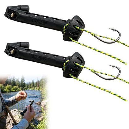 2 Pack Fly Threader, Threading Tool for Fishing Flies, Easy Fly Threading Solution for Anglers, Compact Fishing Accessories with Most Hooks, tippets, and Fly Styles