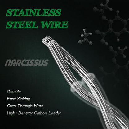 Fishing Wire Leaders 60PCS - 7in/9in/12in Stainless Steel Leaders with Swivels & Snaps for Bass, Pike, Catfish, Carp, Walleye - Saltwater & Freshwater Fishing Gear ﻿ - color: silvery