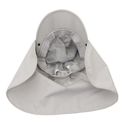 Men Women Safari Fishing Sun Cap with Removable Neck Flap UPF 50+ UV Protection Quick Dry Breathable Hats - color: Beige