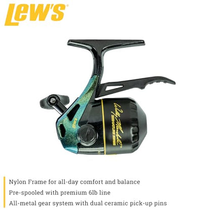 Lew's Wally Marshall Signature Series Underspin Fishing Reel, 2+1 Bearings, 4.3:1 Gear Ratio, All Metal Gears, Reversible Handle (Clam Packaging)