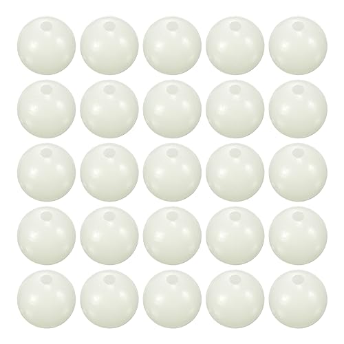 M METERXITY Glow Fishing Beads - Plastic Luminous Round Bait Egg Lure Rigs Apply to Outdoor Tackle Tool - color: White, size: 7mm