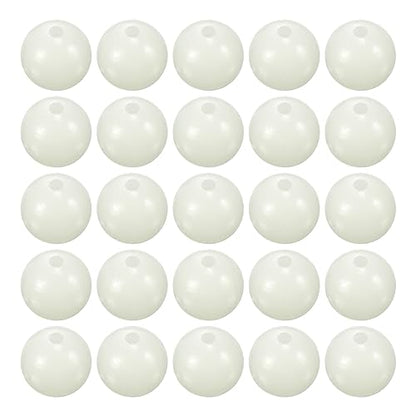 M METERXITY Glow Fishing Beads - Plastic Luminous Round Bait Egg Lure Rigs Apply to Outdoor Tackle Tool - color: White, size: 7mm