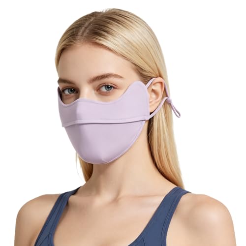 UV Face Mask,Cooling face mask,Sun Protection Mask UV Sun Protection Face Cover For Outdoor Activities,UPF 50+ - color: Purple