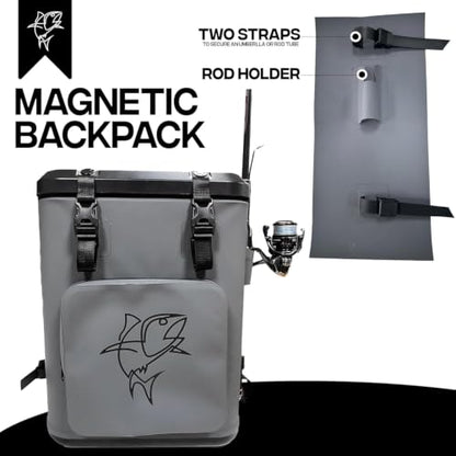 Backpack Coolers Insulated Leak Proof | Fish Kill Bags Backpack Coolers Insulated Leak Proof, Magnetic Closure Waterproof Durable for Camping & Hiking - Gray