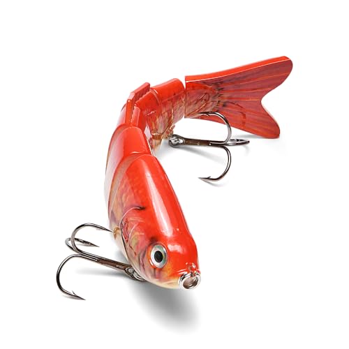 Large Multi Jointed Fishing Lures Bait,Big Giant Fishing Bass Lures,Crankbaits Swimbaits with Treble Hook - color: A9-7.87",4oz