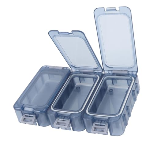 Small Tackle Box, Portable Fishing Gear Organizer with Transparent Window and Luminous Seal, for Anglers and Fishing Beginners (Transparent Blue) - color: Transparent Blue