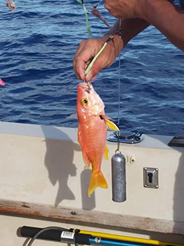 Deep Drop Fishing Rig – Glow in The Dark Sleeves – NOAA Compliant Circle Hooks – Tilefish Grouper Snapper Bottom Rig – Made in USA – End Game Tackle – 3 or 5 Hook Options - size: 11/0, 5 Hook