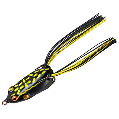 Booyah Pad Crasher Jr Topwater Bass Fishing Hollow Body Frog Lure with Weedless Hooks - color: Dart Frog