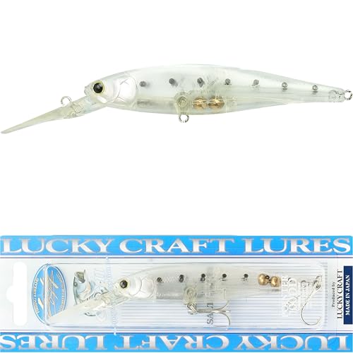 LUCKY CRAFT Pointer 100DD-S, Saltwater Surf Fishing Lures, Jerkbait, Halibut, Surf Perch, Calico Bass, White Seabass, Striped Bass, Sinking, Fishing Gear - color: 789 Clear Sardine