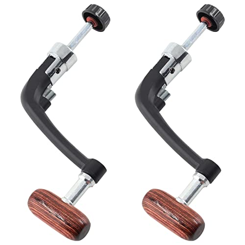 Jiozermi Fishing Reel Power Handle, Small Size, 2 Pcs | Rotary Knob, Stainless Steel, Spinning Reel Handle, Replacement Grip Parts