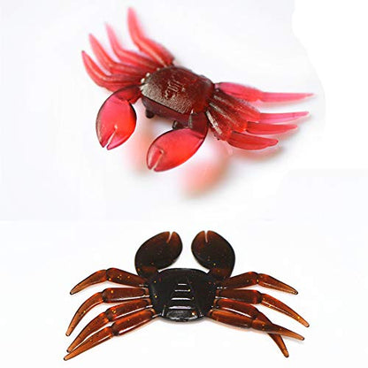 20 pcs Crab Fishing Lure Artificial Silica Gel Lifelike Simulation Fake Bait Fishing Tackle 3D Simulation Freshwater Saltwater