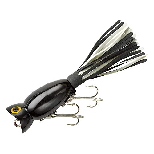 Arbogast Hula Popper Topwater Bass Fishing Lure - color: Black, size: 1 1/4 in, 3/16 oz