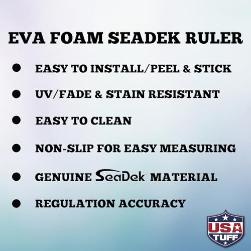 USATuff SeaDek EVA Foam Fish Measuring Ruler for Boat, Fishing, Kayak | Adhesive Backing Peel & Stick - 24" OliveGreen-Mocha - color: OliveGreen-Mocha, style: 24 inch